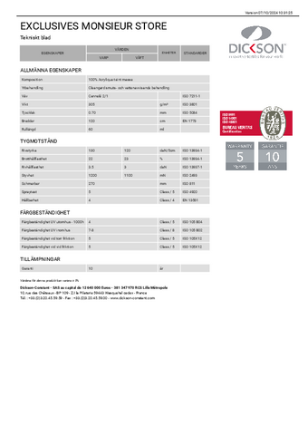 Tekniskt blad