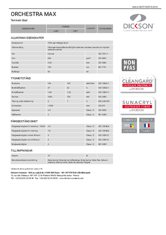 Tekniskt blad
