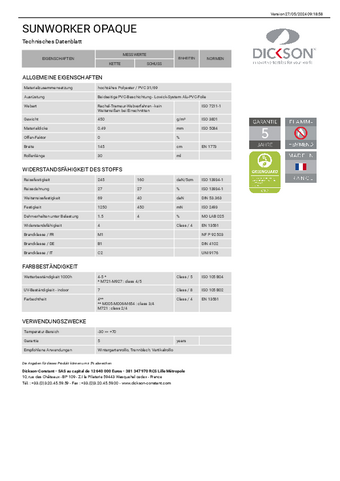 Technisches Datenblatt