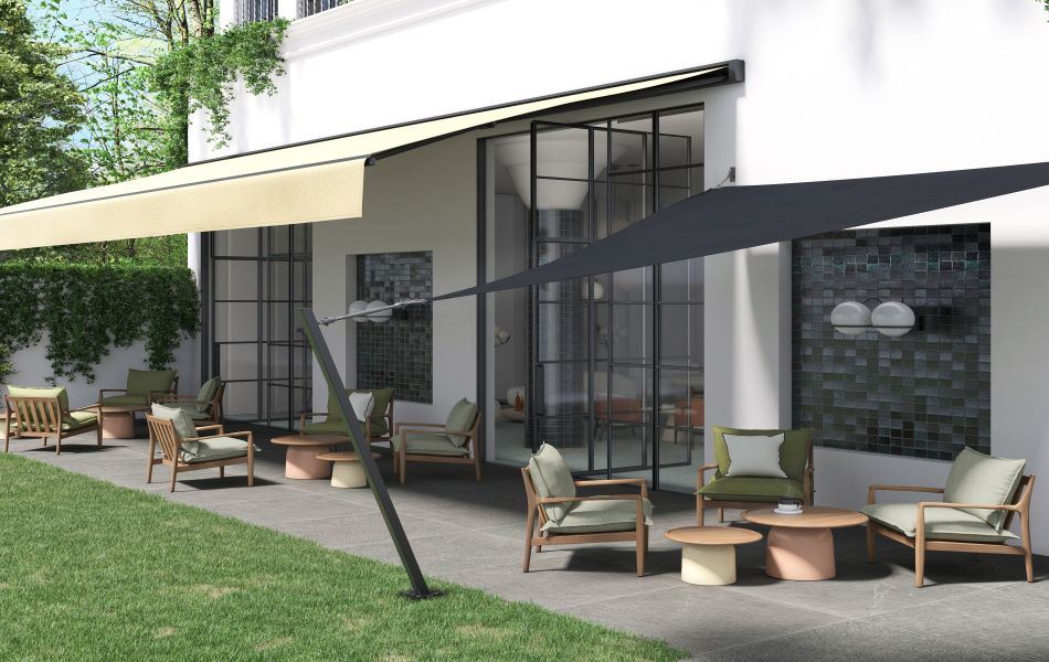 folding-arm awning for terrace folding-arm awning for terrace