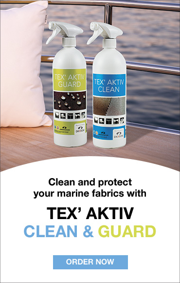 Clean and protect your marine fabrics with Texaktiv Clean and Guard