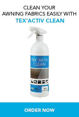Clean your awning fabrics easily with Texaktiv Clean