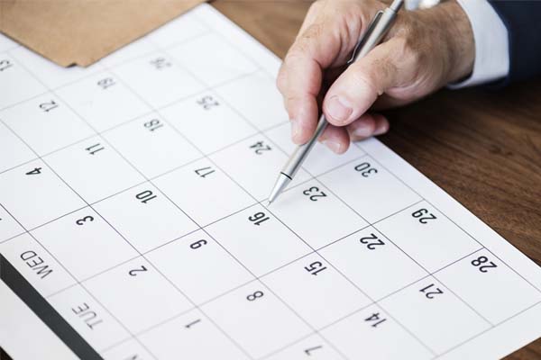 editorial schedule