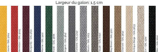 Finitions galons Sunbrella® Finitions galons Sunbrella®
