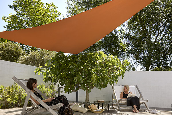 Shade sails or curtains