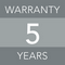 5 years warranty image
