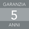 5 anni di garanzia 5 anni di garanzia
